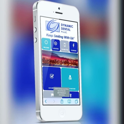 DynamicDentalDocs website on smartphone